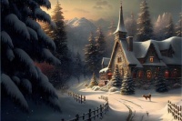 Church in winter