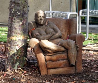UCSD- Resting Man Statue