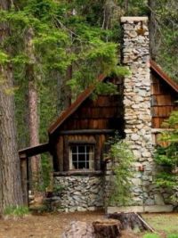 Stone and Shake Cabin In The Woods...