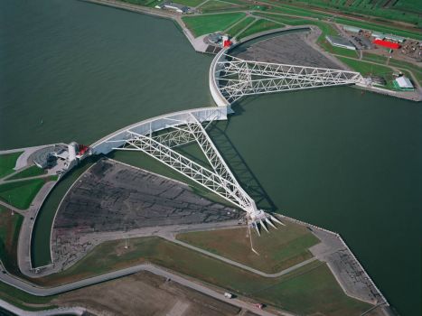 The Maeslant Barrier - A storm surge barrier in the Netherlands