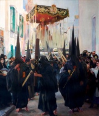 Joaquin Sorolla - "Sevilla: Los Nazarenos" / The Penitents 1914 - (Vision of Spain murals)