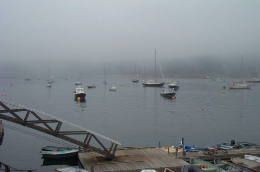 boats in the mist (Bar Harbor Maine)