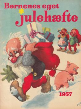 Solve Danish Children Christmas story book Cover 1957 jigsaw puzzle online with 88 pieces