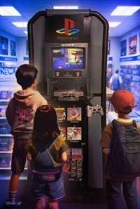 Playstation 1 - Column Kiosk - Jackie Chan Stuntmaster