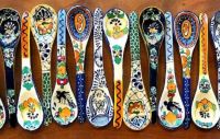 Talavera pottery from Puebla Mexico. . . these for the famous cuisine of Puebla!