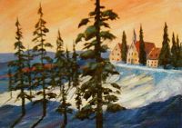 12-Winter-4 -12x16-  Acrylic by Steve Paraskevas
