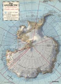 vintage map of the antarctic