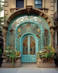 Turquoise door