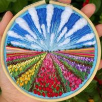 Landscape Embroidery - Flower fields