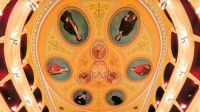 The Island of Syros, Greece - Opera House's ceiling.