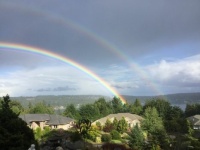 Rainbows over Henderson Bay