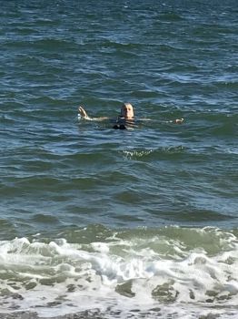 Me swimming on Cape Cod