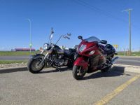 The boys on a road trip and stopping for a break.