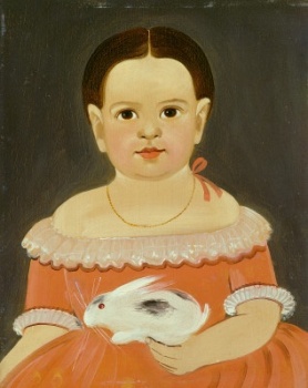 Solve Little Girl with Pet Rabbit, Sturtevant J. Hamblin, ca. 1845 ...