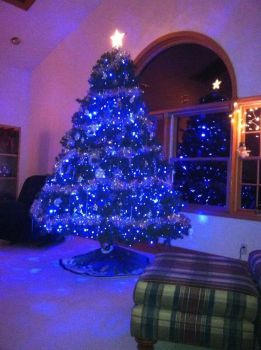 my blue christmas tree