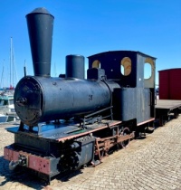 Old steam locomotive from 19th century