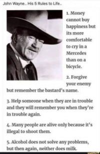 John Wayne Rules to Live by