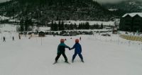 Brothers first time skiiing