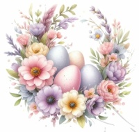 Easter Eggs, Flowers