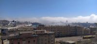 nebbia nel porto di Genova