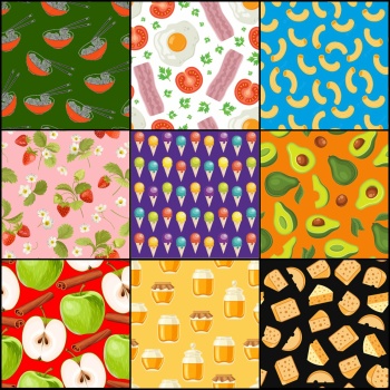 Solve Food patterns 49 jigsaw puzzle online with 81 pieces