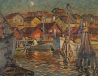 A Fishing Harbour. Study from North Norway Anna Boberg (Swedish, 1864 – 1935)