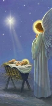 Angel watching over the Savior