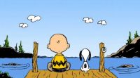 Charlie & Snoopy Looking Out To Sea