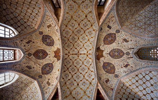Ceiling of the Audience Hall - Ali Qapu Palace - Isfahan, Iran