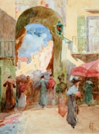 Gateway on the Riviera, Frances Hodgkins, 1901