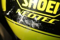 A very used helmet...