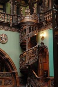 Ornate spiral staircase