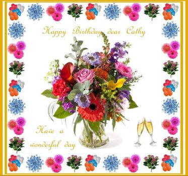 Solve Happy Birthday Dear Cathy Cathydamji Jigsaw Puzzle Online With 16 Pieces