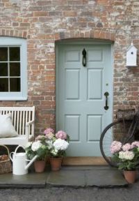 Country chic front door, by Little Greene Paint Company