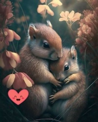 Squirrel Hugs, art