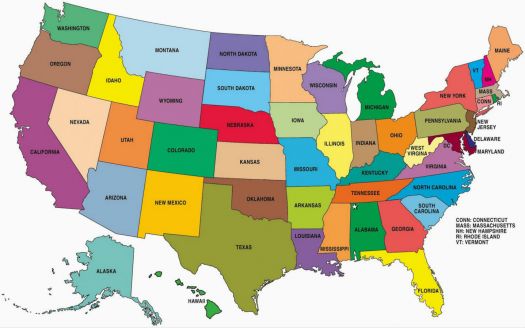 Usa Map Puzzles Online Solve USA Map showing 50 states jigsaw puzzle online with 135 pieces