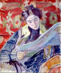 Wojciech Weiss (Polish, 1875–1950), Renia Reading in Kalwaria (1908)