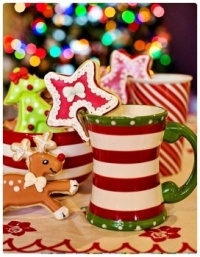 Hot Chocolate in Festive Xmas Mugs