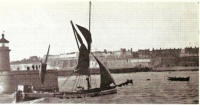 Barge Shamrock entering Ramsgate 1899
