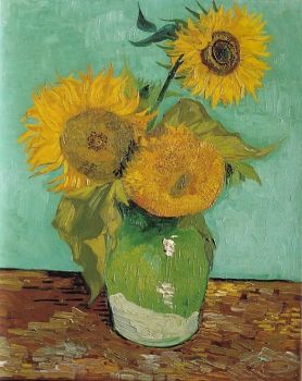 Van Gogh, Three Sunflowers, August 1888