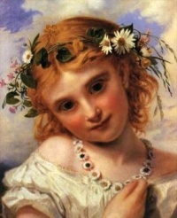 "Young Girl With A Garland of Marguerite"