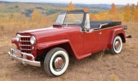 1951 Willys Jeepster front Maroon and Black