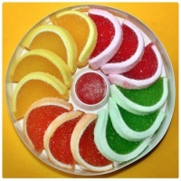 Sweet Sugared Candy Jelly Slices
