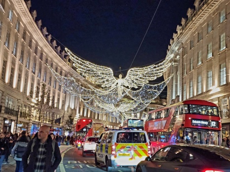 Solve Christmas lights, Regent Street, London jigsaw puzzle online with ...